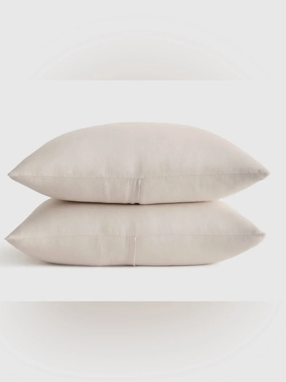 Quince European Linen Sham Set, King (Sand)